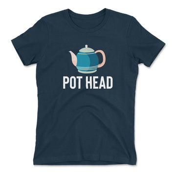 Pot Head Womens T-Shirt in Midnight Navy color
